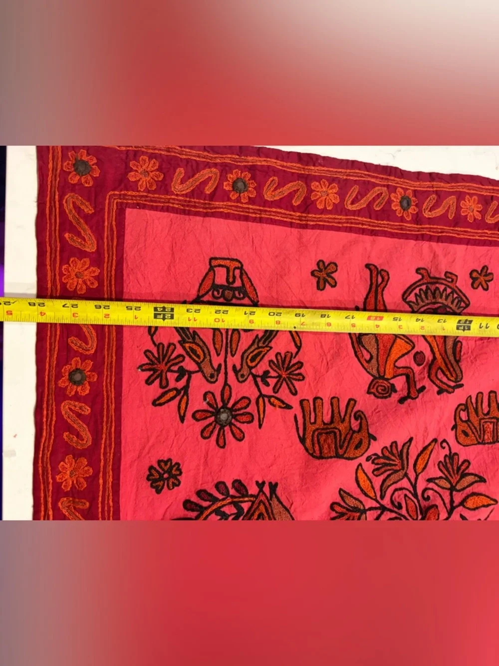 Tribal Vintage Handmade Embroidered Tapestry